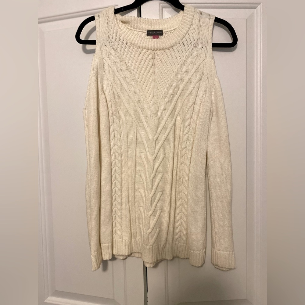 Vince Camuto off the shoulder cream sweater